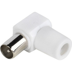 VIVANCO COAX ANGLED PLUG white
