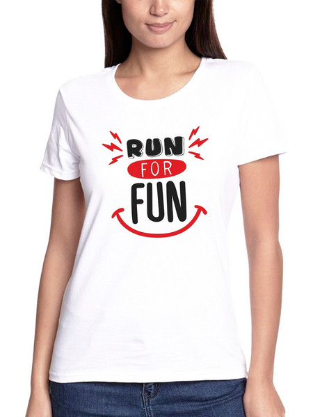 T-shirt Run For Fun κόκκινο