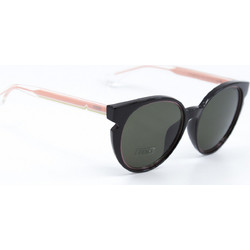Fendi FF 0142FS N7AX1 Γυναικεία Γυαλιά Ηλίου Οβάλ Κοκάλινα Μαύρα Διαφανή με Μαύρο Polarized Φακό
