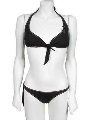 Playboy Bikini Set Τριγωνάκι Brazil Μαύρο PB120D-0071