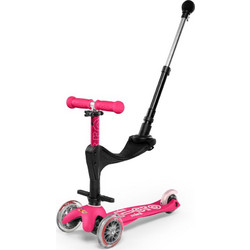 Micro Mini 3 σε 1 Deluxe Plus Παιδικό Πατίνι Τρίτροχο με Κάθισμα Ροζ