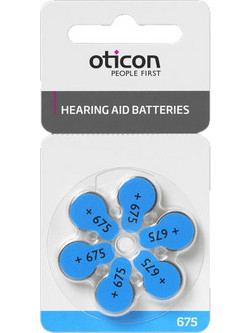 Oticon μπαταριες ακουστικων βαρηκοιας No 675 6 τεμ