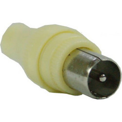 Adapter για TV PAL 9.5mm CAB-V011, λευκό, 1τμχ(Powertech)