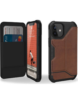 Θήκη UAG METROPOLIS FOLIO LTHR για Apple iPhone 12 mini 5.4 - ΚΑΦΕ - 112346118380