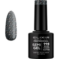 Elixir Semigel 998 Glitter Ημιμόνιμο Βερνίκι Νυχιών 8ml