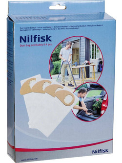 Nilfisk 81943048 Σακούλες Σκούπας 4τμχ Συμβατές με Σκούπα Nilfisk