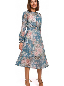 Style Midi Καθημερινό Φόρεμα Πολύχρωμο 141966