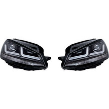 Εμπρόσθια Φανάρια OSRAM LED Xenon με Φώτα Ημέρας DRL Για Volkswagen Golf 7 Black Edition (LEDHL104-BK)