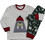 Happy Touch Παιδική Πιτζάμα Fleece Χειμωνιάτικη Λευκή Κυπαρισσί 1336