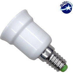 Globostar Πλαστικός Αντάπτορας από E14 σε E27 78974