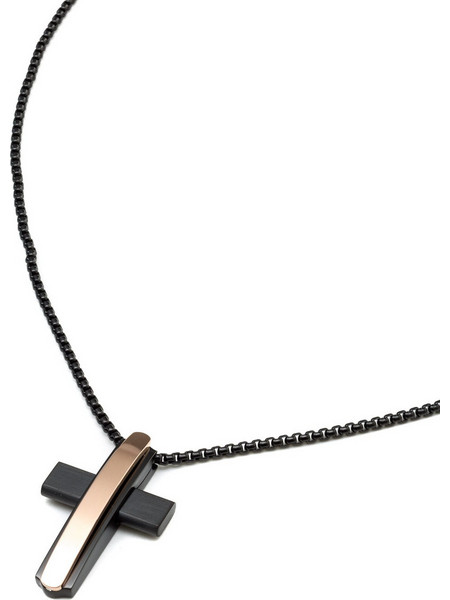 U.S. Polo Assn. Ανδρικό Κολιέ Σταυρός από Ατσάλι JW6009NK