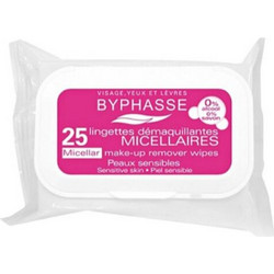 Byphasse Μαντηλάκια Ντεμακιγιάζ για Ευαίσθητη Επιδερμίδα 25τμχ