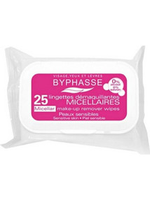 Byphasse Μαντηλάκια Ντεμακιγιάζ για Ευαίσθητη Επιδερμίδα 25τμχ