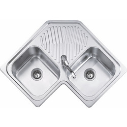 Macart Silk C-200 Ένθετος Νεροχύτης Γωνιακός Inox Σατινέ 83x83cm
