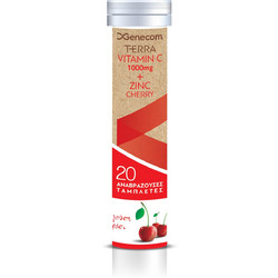 Genecom Terra Vitamin C 1000mg & Zinc Cherry 20 Αναβράζοντα Δισκία