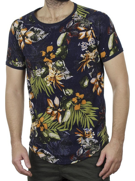 Κοντομάνικο Fashion T-Shirt FREE WAVE 22104 Floral Μπλε