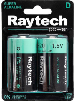 Raytech Power Super Alkaline D 2τμχ