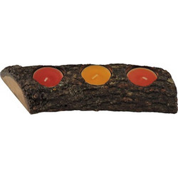 Χειροποίητο Ξύλινο Candle Holder Oak 3 Light