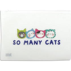 Φάκελος Ζιπ Α5 Διάφανος So Many Cats