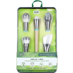 EcoTools Wake up + Glow Σετ Πινέλα Μακιγιάζ με Θήκη 6τμχ