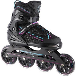 Nils Extreme Inline Αυξομειούμενα Rollers Παιδικά Μαύρα Μωβ NA 1128