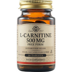 Solgar L-Carnitine Συμπλήρωμα Διατροφής με Καρνιτίνη 500mg 30 Ταμπλέτες