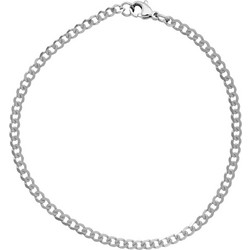 Jt Unisex Βραχιόλι Αλυσίδα Cuban Λεπτή 3.7mm Ανοξείδωτο Ατσάλι