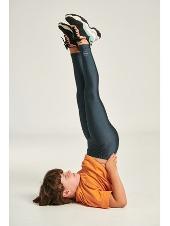 PCP Kiddo Jacqueline Shiny Leggings In Coal - Παιδικό Ανθρακί Γυαλιστερό Κολάν