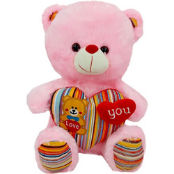 LV-006 ΛΟΥΤΡΙΝΟ ΑΡΚΟΥΔΑΚΙ ΑΓΑΠΗΣ LOVE YOU 42CM ΡΟΖ