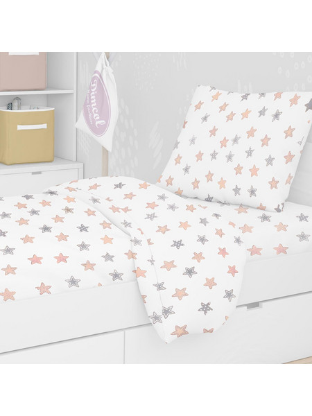 Dimcol Παιδικό Πάπλωμα Μονό Βαμβακερό 160x240 Star 103 Grey