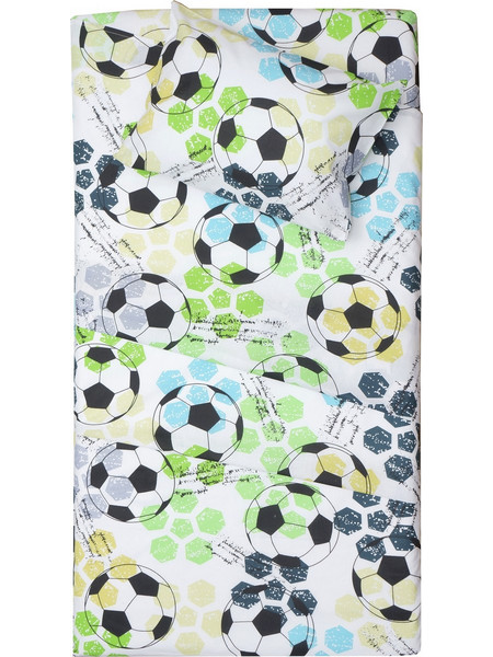Viopros Φούτμπολ Σετ Βρεφικά Σεντόνια Λίκνου Βαμβακερά 80x100 Green/Blue