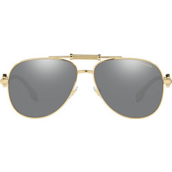 Vescace VE2236 1002/Z3 Ανδρικά Γυαλιά Ηλίου Cat Eye Κοκάλινα Μεταλλικά Χρυσά με Γκρι Φακό