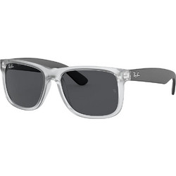 Ray-Ban RB4165 6512/87 Ανδρικά Γυαλιά Ηλίου Τετράγωνα Κοκάλινα Διαφανή με Μαύρο Polarized Φακό