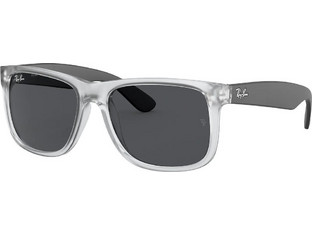 Ray-Ban RB4165 6512/87 Ανδρικά Γυαλιά Ηλίου Τετράγωνα Κοκάλινα Διαφανή με Μαύρο Polarized Φακό