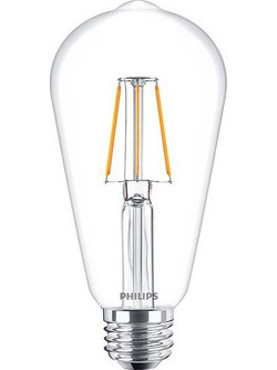 Philips Λάμπα LED για Ντουί E27 και Σχήμα ST64 470lm 220-240V Ενεργειακής Κλάσης Α++ Θερμό Λευκό