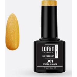 Lorin Gel Lacquer 301 Golden Glimmer Ημιμόνιμο Βερνίκι Νυχιών 8ml