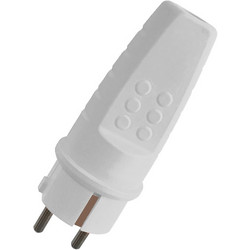 RUBBER SCHUKO PLUG 16A WHITE