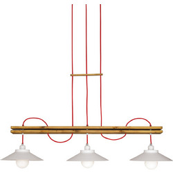 Home Lighting Cahal Κρεμαστό Φωτιστικό Οροφής Ράγα Τρίφωτο E27 Λευκό 77-3165
