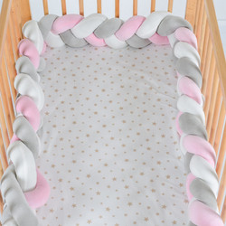 Cangaroo Πάντα Κούνιας Πλεξούδα Braidy Ροζ 13x220cm