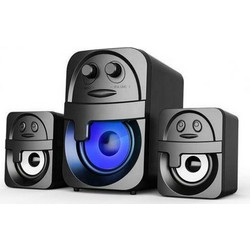 Havit SF112BT Ασύρματα Ηχεία Υπολογιστή 2.1 6W με Bluetooth & RGB Φωτισμό Black