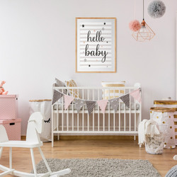 ΠΑΙΔΙΚΗ ΑΦΙΣΑ HELLO BABY 48284 (PVC/PLEXIGLASS ΦΥΣΙΚΟ ΞΥΛΟ ΜΕ ΠΛΑΙΣΙΟ) 30x40cm