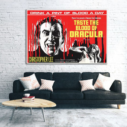 Πίνακας σε καμβά - Vintage Movie Posters - Taste the Blood of Dracula - 45 x 30 εκ