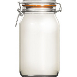 Δοχείο γυάλινο τροφίμων 1500ml με κλιπ ασφαλείας 10.5x13x21.5εκ. Econ - Uniglass