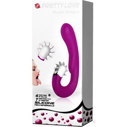 Pretty Love Magic Tongue Διπλός Δονητής 19.5cm Μωβ