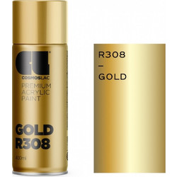 Cosmoslac Premium Acrylic Paint Σπρέι Βαφής Bright Gold R308 Gloss 400ml