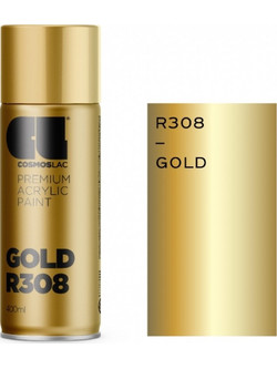 Cosmoslac Premium Acrylic Paint Σπρέι Βαφής Bright Gold R308 Gloss 400ml