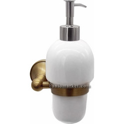 DISPENSER ΜΠΑΝΙΟΥ BRONZE ΟΡΕΙΧΑΛΚΙΝΟ RETRO ΕΠΙΤΟΙΧΟ AMBER
