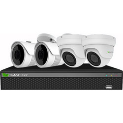 BMC NVR 8κάναλο Σετ Παρακολούθησης με 4 POE 3Mp κάμερες με φακό SONY Starlight
