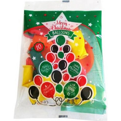 Μπαλόνια Merry Christmas σετ 10τεμ, Maskarata, m0202