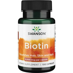 Swanson Biotin 5000mcg 100 Κάψουλες